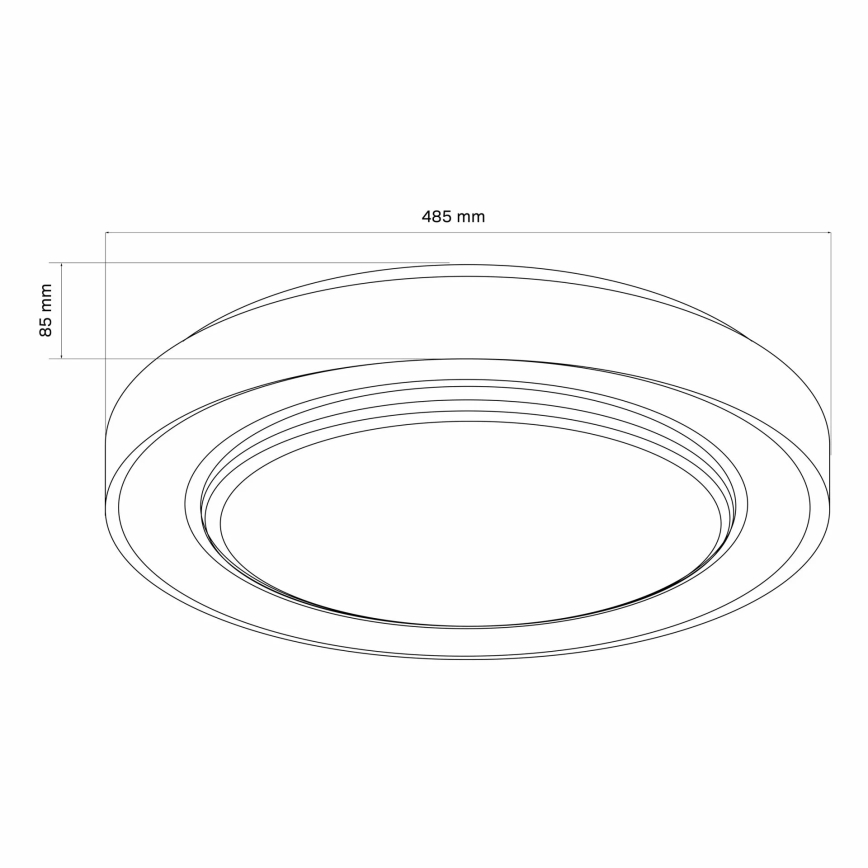 LED Kopalniška zatemnitvena stropna svetilka ZYGMUNT LED/72W/230V pr. 48,5 cm 3000-6000K IP44 + Daljinski upravljalnik