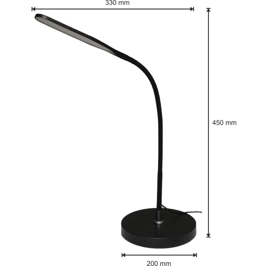 LED Zatemnitvena svetilka 3v1 DARA LED/10W/230V 3000/4000/6000K CRI 90 črna