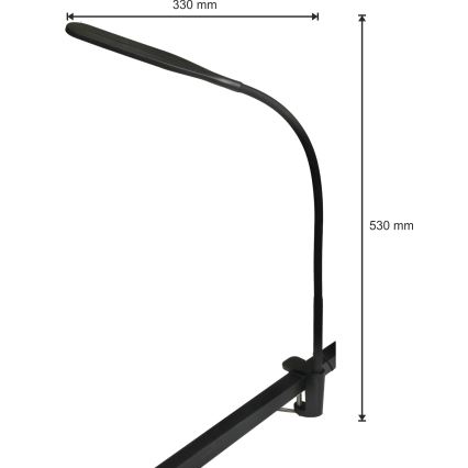 LED Zatemnitvena svetilka 3v1 DARA LED/10W/230V 3000/4000/6000K CRI 90 črna