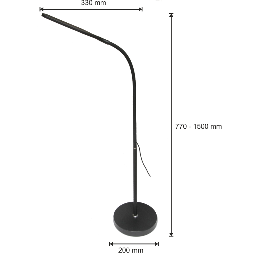 LED Zatemnitvena svetilka 3v1 DARA LED/10W/230V 3000/4000/6000K CRI 90 črna