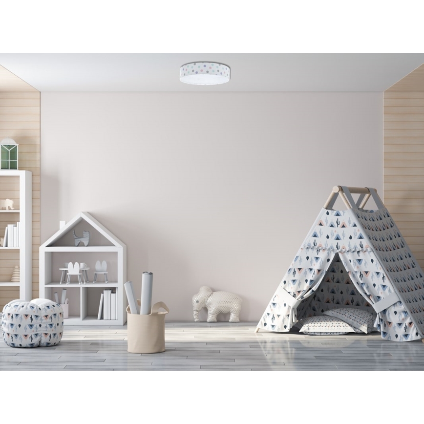 LED Zatemnitvena otroška stropna svetilka SMART GALAXY KIDS LED/24W/230V 3000-6500K pike barvno + Daljinski upravljalnik