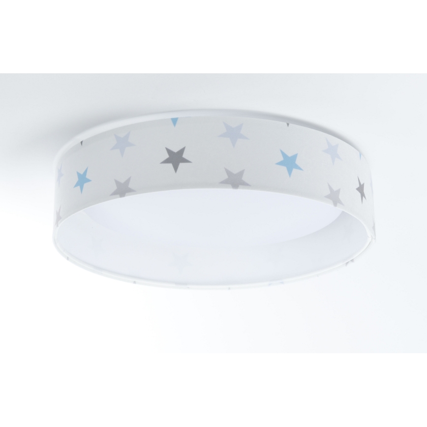LED Zatemnitvena otroška stropna svetilka SMART GALAXY KIDS LED/24W/230V 3000-6500K zvezde bela/siva/modra + Daljinski upravljalnik