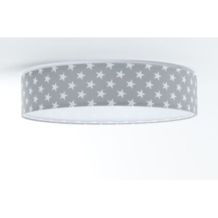 LED Zatemnitvena otroška stropna svetilka SMART GALAXY KIDS LED/24W/230V 3000-6500K zvezde siva/bela + Daljinski upravljalnik