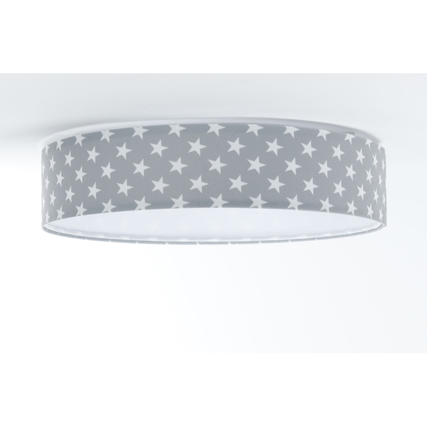 LED Zatemnitvena otroška stropna svetilka SMART GALAXY KIDS LED/24W/230V 3000-6500K zvezde siva/bela + Daljinski upravljalnik