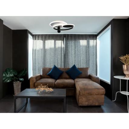 LED Zatemnitvena stropna svetilka LED/65W/230V 3000-6500K bela/črna + Daljinski upravljalnik