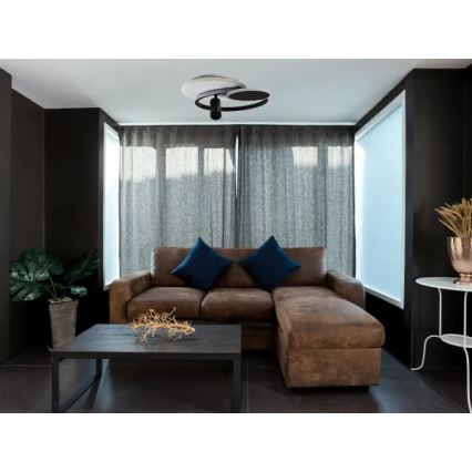 LED Zatemnitvena stropna svetilka LED/65W/230V 3000-6500K bela/črna + Daljinski upravljalnik