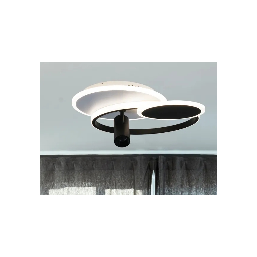 LED Zatemnitvena stropna svetilka LED/65W/230V 3000-6500K bela/črna + Daljinski upravljalnik