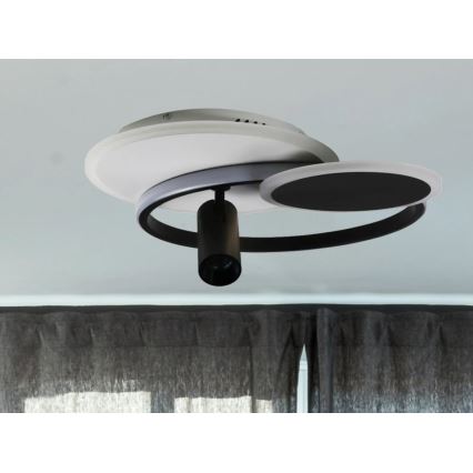 LED Zatemnitvena stropna svetilka LED/65W/230V 3000-6500K bela/črna + Daljinski upravljalnik