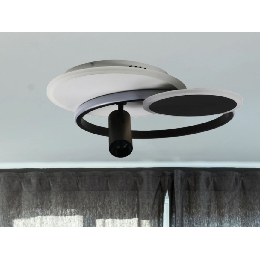 LED Zatemnitvena stropna svetilka LED/65W/230V 3000-6500K bela/črna + Daljinski upravljalnik