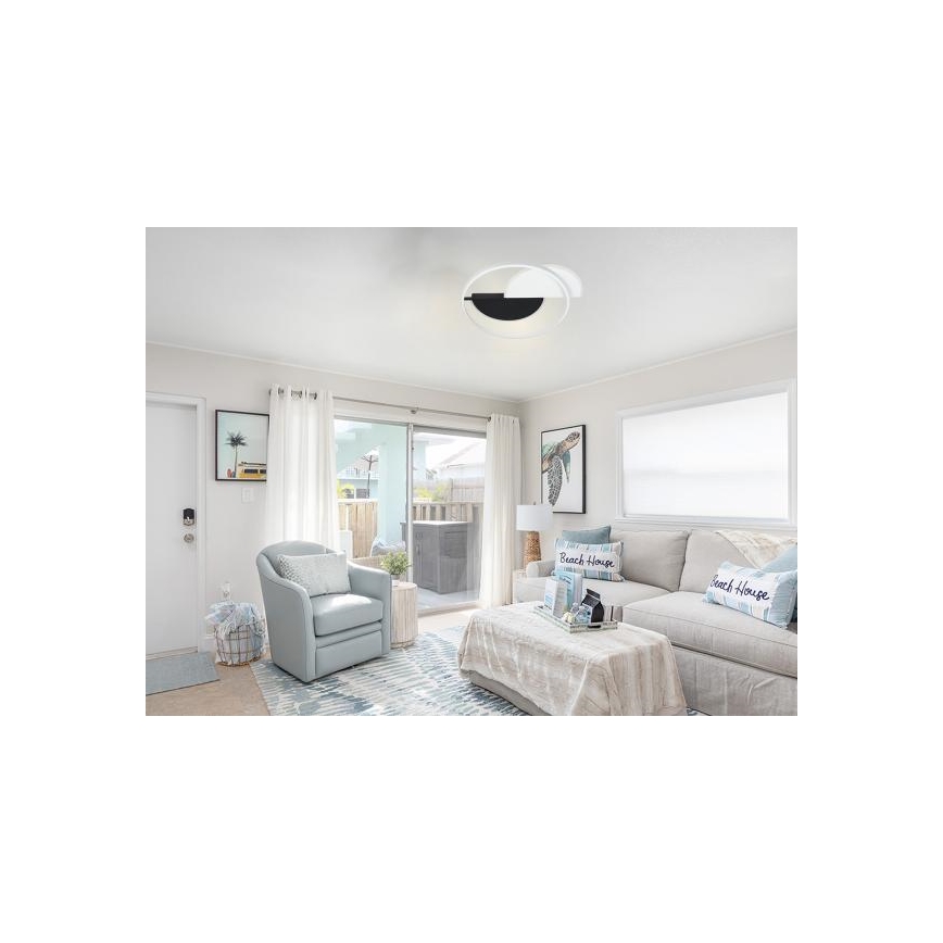 LED Zatemnitvena stropna svetilka LED/70W/230V 3000-6500K bela/črna + Daljinski upravljalnik