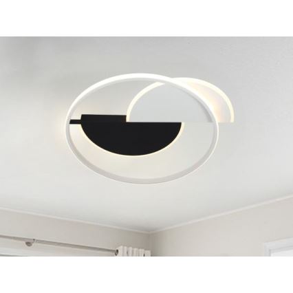 LED Zatemnitvena stropna svetilka LED/70W/230V 3000-6500K bela/črna + Daljinski upravljalnik