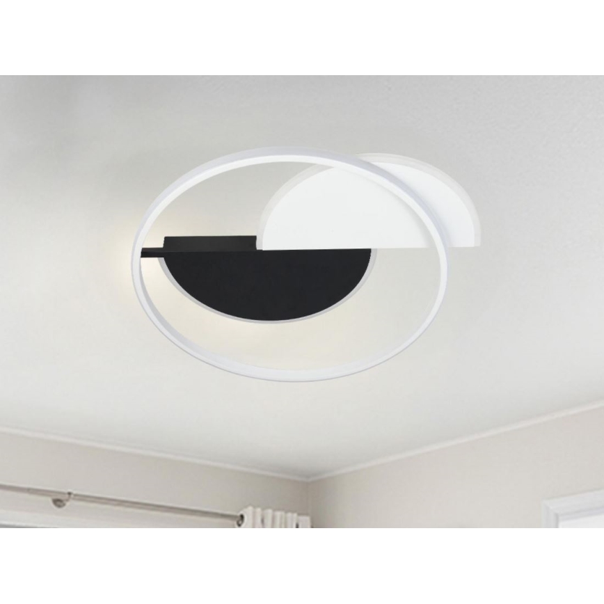 LED Zatemnitvena stropna svetilka LED/70W/230V 3000-6500K bela/črna + Daljinski upravljalnik