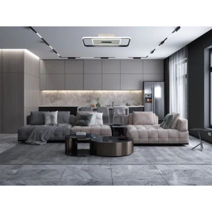 LED Zatemnitvena stropna svetilka LED/75W/230V 3000-6500K bela/črna + Daljinski upravljalnik