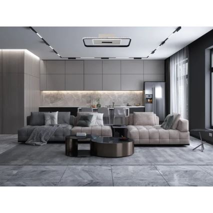 LED Zatemnitvena stropna svetilka LED/75W/230V 3000-6500K bela/črna + Daljinski upravljalnik