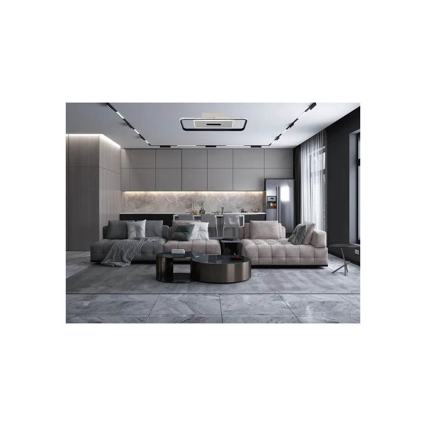 LED Zatemnitvena stropna svetilka LED/75W/230V 3000-6500K bela/črna + Daljinski upravljalnik