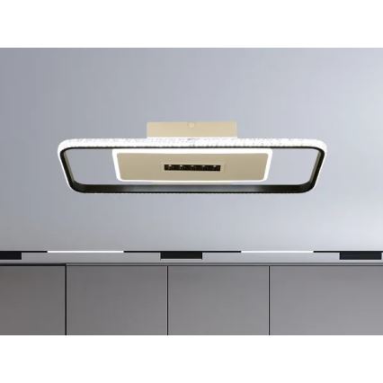 LED Zatemnitvena stropna svetilka LED/75W/230V 3000-6500K bela/črna + Daljinski upravljalnik