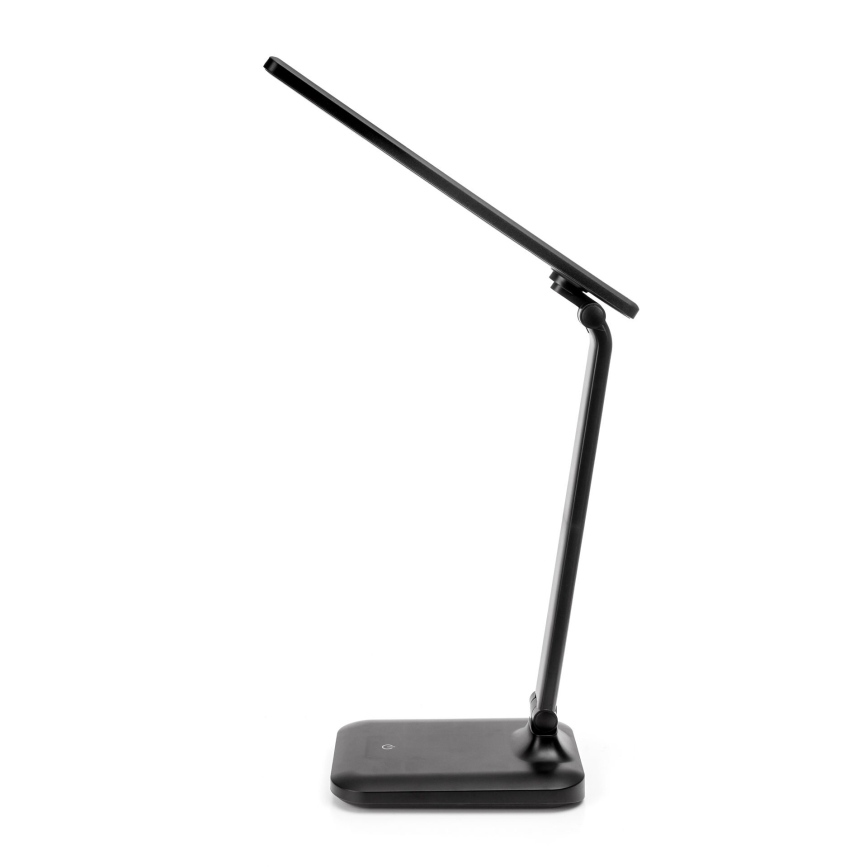 LED Zatemnitvena namizna svetilka na dotik z brezžičnim polnjenjem in USB priključkom REMUS LED/5W/230V črna