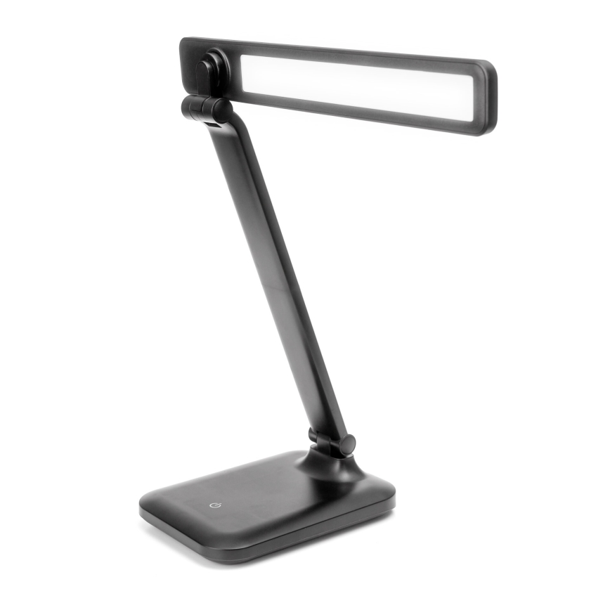 LED Zatemnitvena namizna svetilka na dotik z brezžičnim polnjenjem in USB priključkom REMUS LED/5W/230V črna