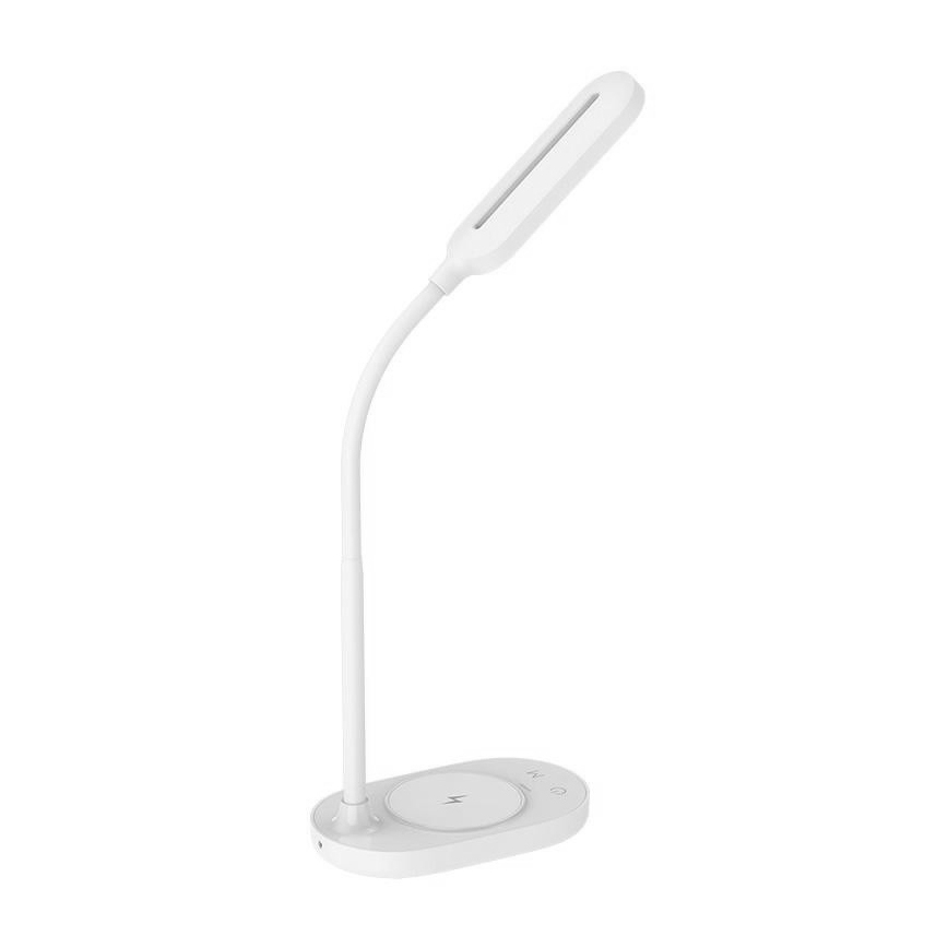 LED Zatemnitvena namizna svetilka na dotik z brezžičnim polnilnikom OCTAVIA LED/7W/230V bela