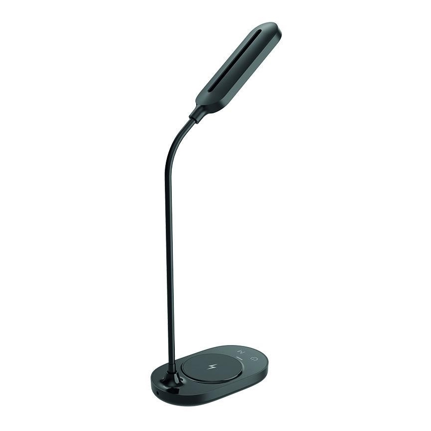 LED Zatemnitvena namizna svetilka na dotik z brezžičnim polnilnikom OCTAVIA LED/7W/230V črna