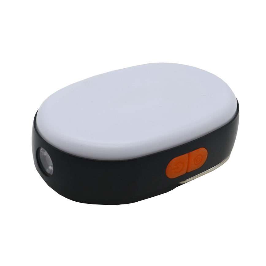 LED Zatemnitven polnilni svetilka s funkcijo power bank K4 LED/1W/5V 3000-6500K IPX4 4000 mAh črna