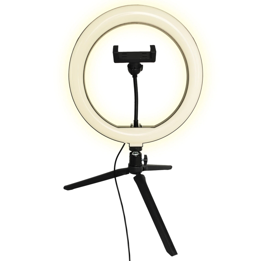 LED Zatemnitvena svetilka s stojalom in držalom za vlogging LED/10W/5V 2700-6500K