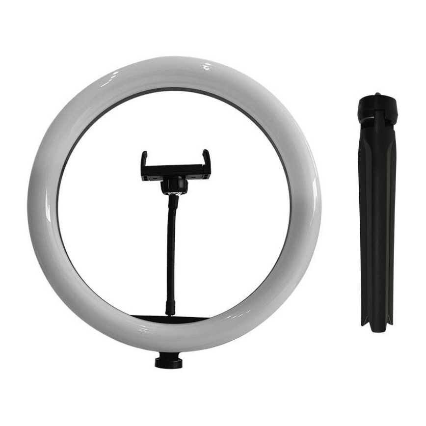 LED Zatemnitvena svetilka s stojalom in držalom za vlogging LED/10W/5V 3200-5500K