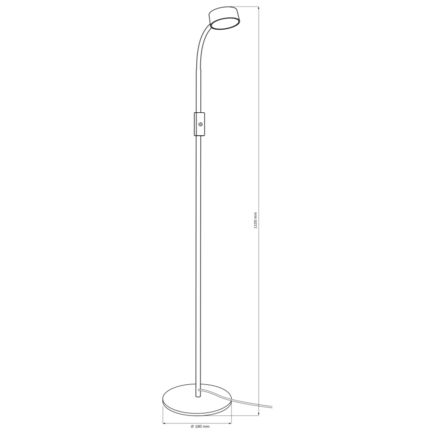 LED Zatemnitvena talna svetilka na dotik BRUNO LED/3W/230V 3000/4000/6500K črna