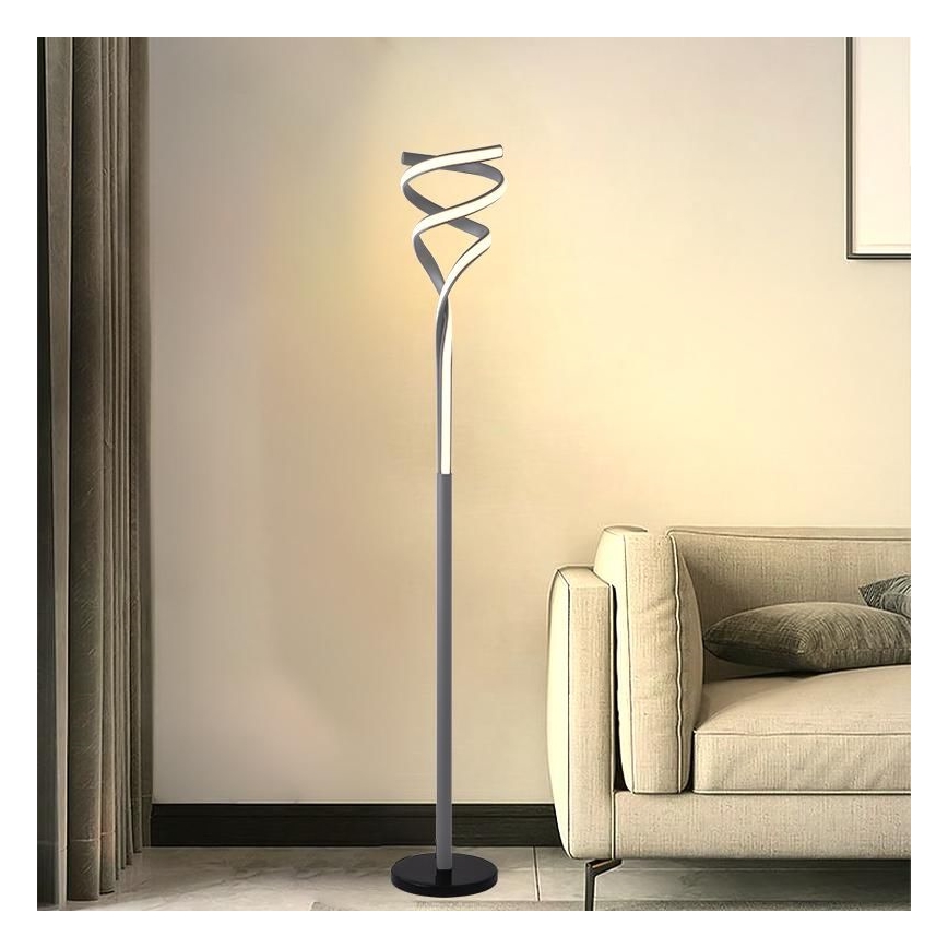 LED Zatemnitvena talna svetilka LED/50W/230V 3000-6500K siva + Daljinski upravljalnik