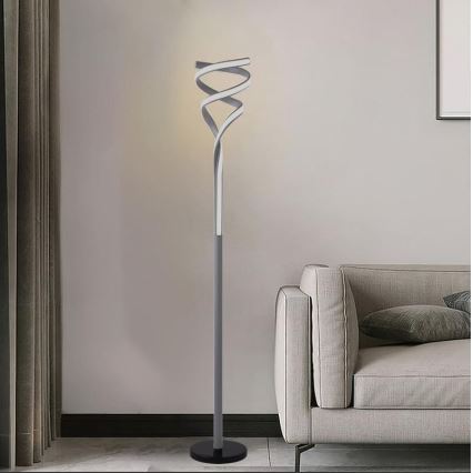 LED Zatemnitvena talna svetilka LED/50W/230V 3000-6500K siva + Daljinski upravljalnik