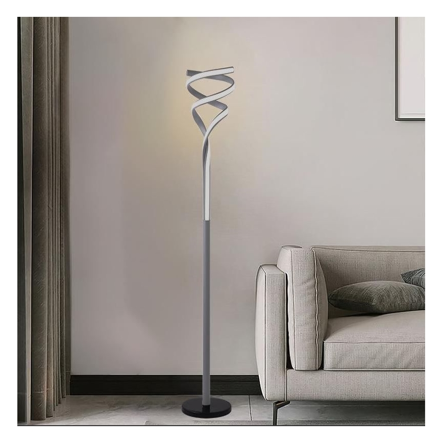 LED Zatemnitvena talna svetilka LED/50W/230V 3000-6500K siva + Daljinski upravljalnik