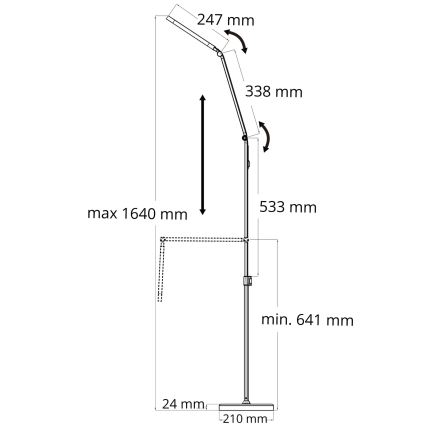 LED Zatemnitven na dotik talna svetilka FERRARA LED/13W/230V 3000/4000/6500K črna