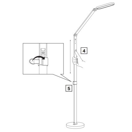 LED Zatemnitvena talna svetilka na dotik FERRARA LED/13W/230V 3000/4000/6000K črna
