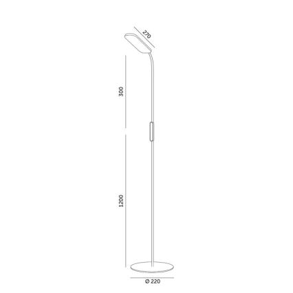 LED Zatemnitvena talna svetilka TEILO LED/10W/230V 3000/4000/6500K črna + Daljinski upravljalnik