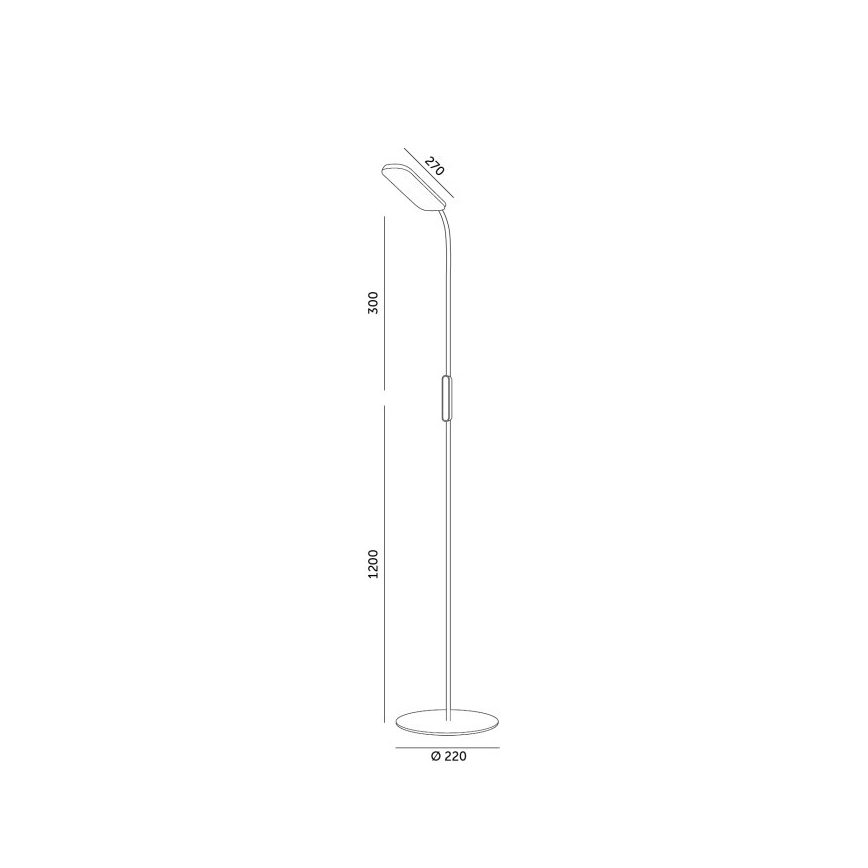 LED Zatemnitvena talna svetilka TEILO LED/10W/230V 3000/4000/6500K črna + Daljinski upravljalnik
