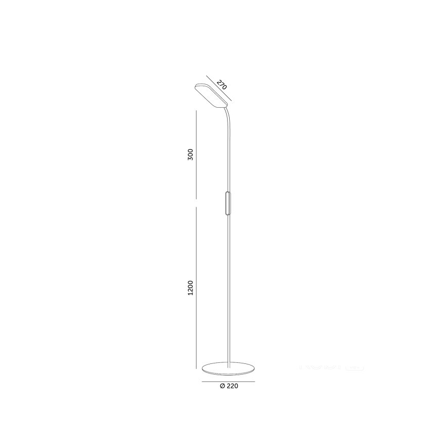 LED Zatemnitvena talna svetilka TEILO LED/10W/230V 3000/4000/6500K črna + Daljinski upravljalnik