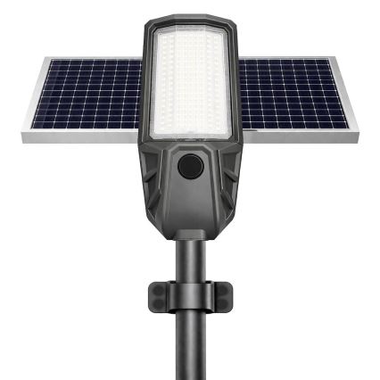 LED ulična svetilka z možnostjo zatemnitve, s senzorjem in sončno ploščo KOBRA LED/400W/3,2V 24000 mAh IP65 antracit + daljinski upravljalnik