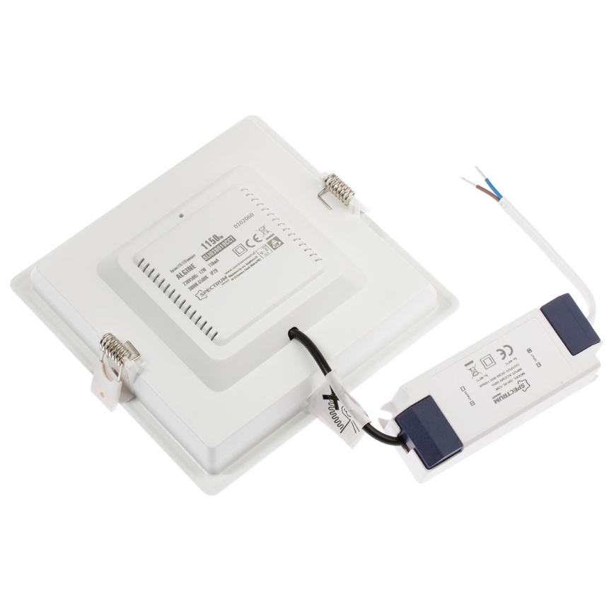 LED Zatemnitvena vgradna svetilka ALGINE LED/12W/230V Wi-Fi Tuya kvadratna