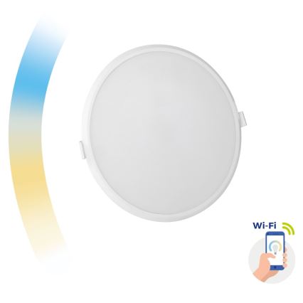 LED Zatemnitvena vgradna svetilka ALGINE LED/22W/230V Wi-Fi Tuya okrogla