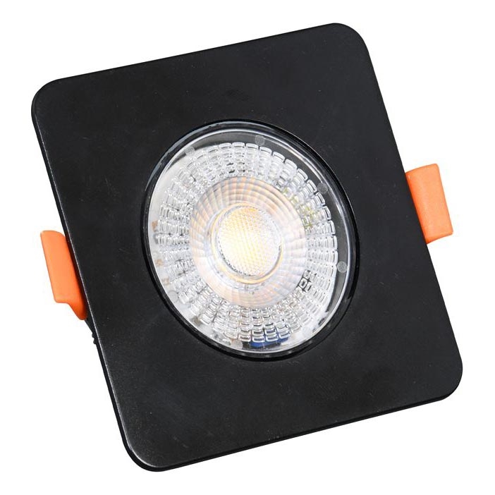 LED Zatemnitvena vgradna svetilka KENT LED/3/5/7W/230V3000/4000/6000K 9x9 cm črna