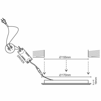 LED Zatemnitvena vgradna svetilka LED/12W/230V 3000-6500K Wi-Fi Tuya