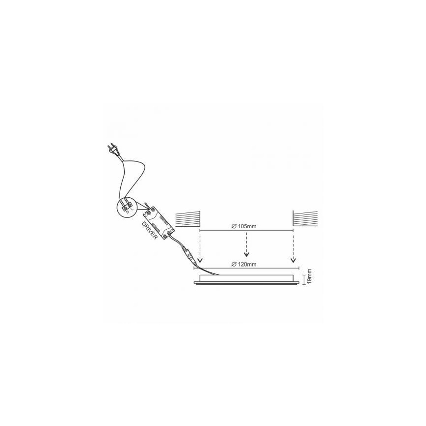 LED Zatemnitvena vgradna svetilka LED/6W/230V 3000-6500K Wi-Fi Tuya