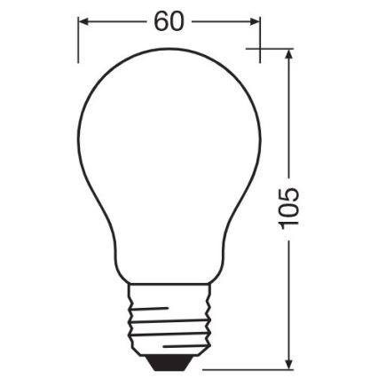 LED Zatemnitvena žarnica A60 E27/7W/230V 2700K - Osram