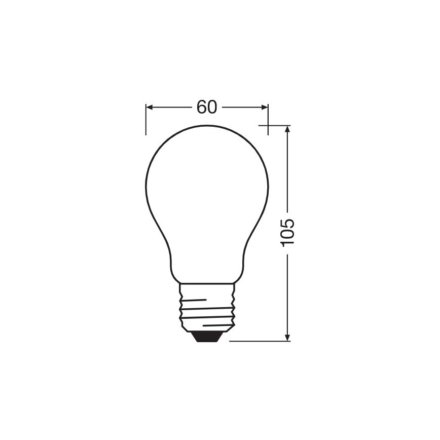 LED Zatemnitvena žarnica A60 E27/7W/230V 2700K - Osram