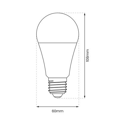 LED Zatemnitvena žarnica A60 E27/9W/230V 4000K