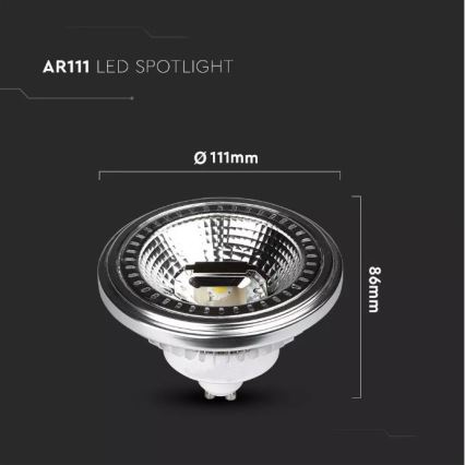 LED Zatemnitvena žarnica AR111 GU10/12W/230V 4000K