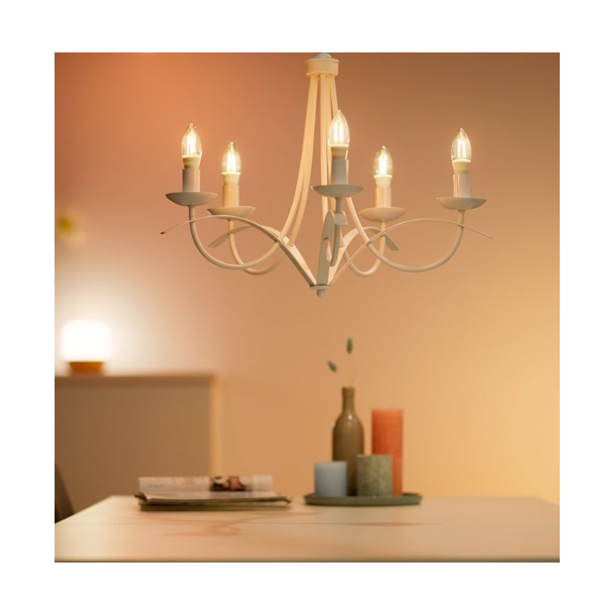 LED Zatemnitvena žarnica FILAMENT C35 E14/4,9W/230V 2700-6500K CRI 90 Wi-Fi - WiZ
