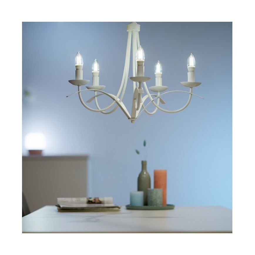 LED Zatemnitvena žarnica FILAMENT C35 E14/4,9W/230V 2700-6500K CRI 90 Wi-Fi - WiZ