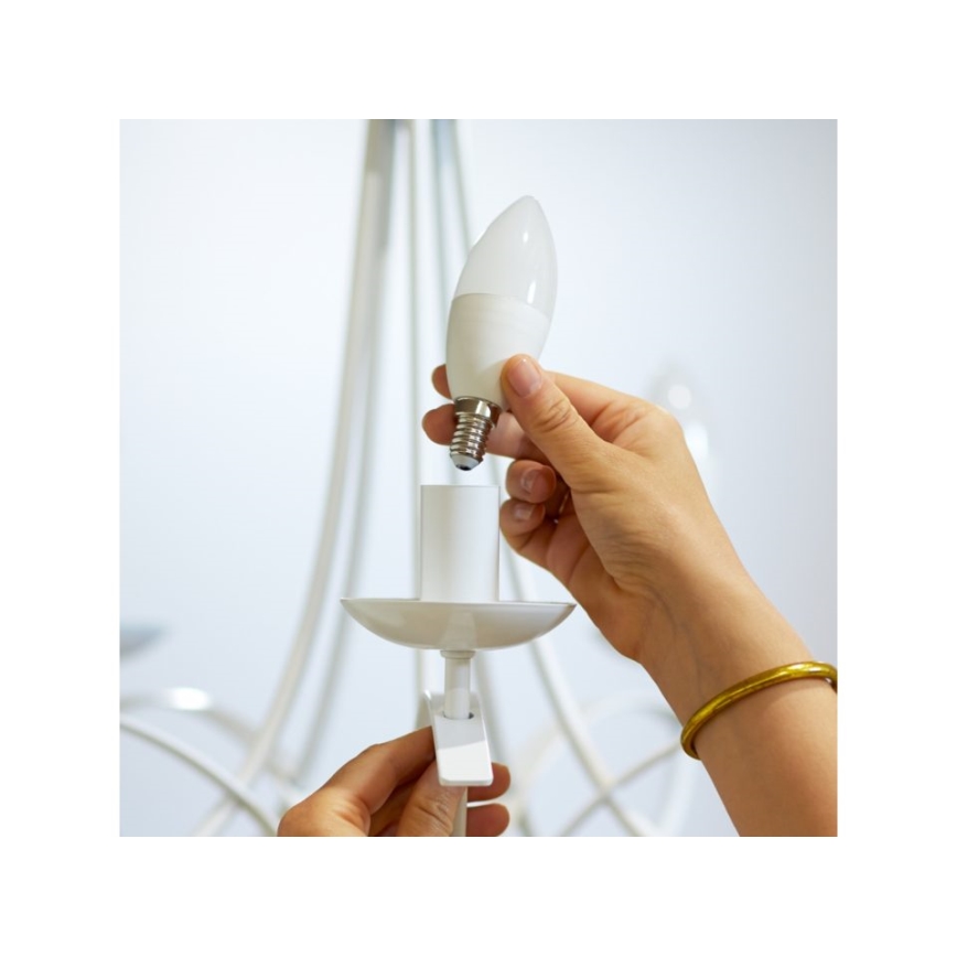 LED Zatemnitvena žarnica C37 E14/4,9W/230V 2700-6500K CRI 90 Wi-Fi - WiZ