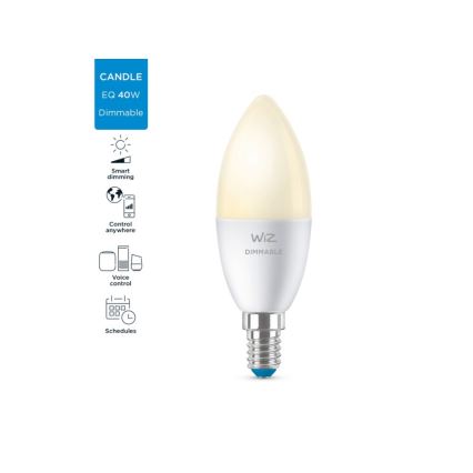 LED Zatemnitvena žarnica C37 E14/4,9W/230V 2700K CRI 90 Wi-Fi - WiZ